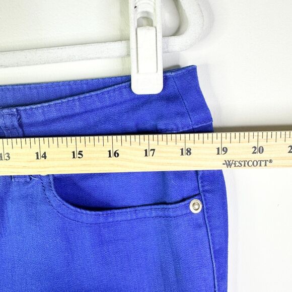 CHICO'S Jeans Women 12 Short Blue So Slimming Classic 5 Pocket Straight Ankle - Picture 6 of 10